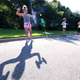 People exercising in an outdoor class on August 24, 2020 in Islip, New York.